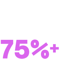 75%+